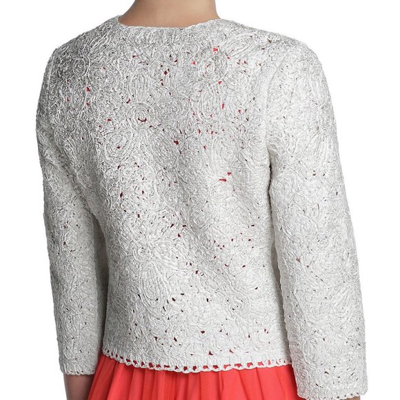 Nic + Zoe New Shimmered Metallic Lace Jacket 🎉HP🎉 - Picture 6 of 10